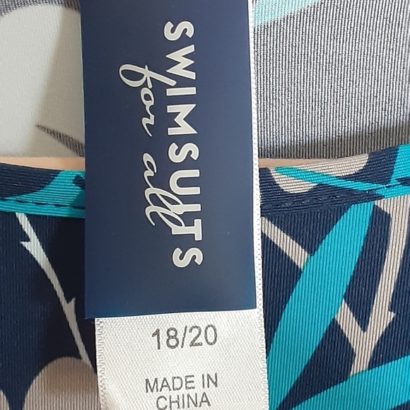 Swimsuits for all floral Swim top Sz 18/20 - Picture 4 of 4